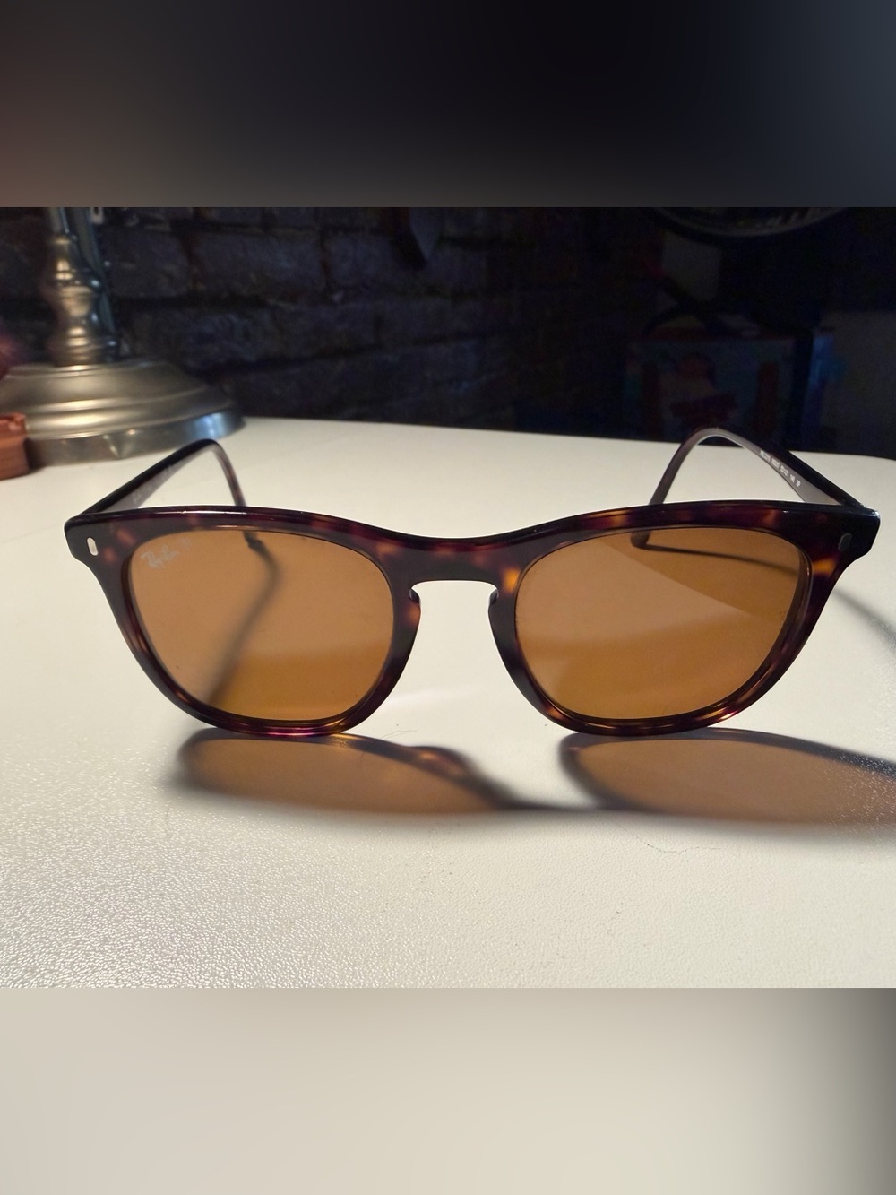 Ray-Ban polarized RB 2210 Tortoiseshell Brown Lens Sunglasses Great condition